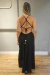 Vestido longo abertura lateral preto - comprar online
