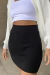 Mini saia tricot preto