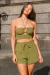 Top lastex amarração linho verde militar - comprar online