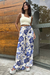 Calça pantalona lastex est. arara azul