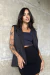 Blazer colete risca de giz preto