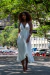 Vestido midi ponteiras linho off