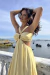 Vestido argola linho amarelo - comprar online