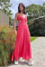 Vestido longo abertura lateral melancia