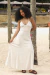 Vestido longo detalhe costas linho cru