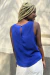 Blusa regata longa azul bic - comprar online