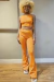 Calça flare telha