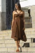 Vestido argola linho marrom na internet