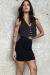Mini saia tricot preto na internet
