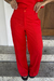 Calça pantalona linho vermelho - comprar online