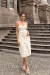 Vestido corsele cru