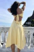 Vestido argola linho amarelo na internet