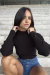 Blusa tricot canelada preto