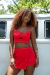 Top costas lastex linho vermelho - comprar online