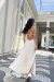 Vestido longo abertura lateral cru - comprar online