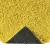 Grama sintética amarela de 20mm com proteção UV, anti-fungo e base antiderrapante, mostrando o verso e a textura detalhada.