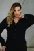 Camisa Versalhes Detalhe Ombro Preto