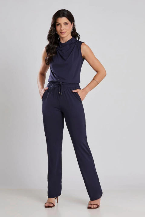 Calça Reta Techno Ice Marinho