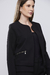Blazer Alfaiataria Creponado Zíper Preto na internet
