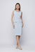 Vestido Midi Tweed Soft Azul Claro