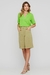 Blusa Básica Decote V Recortes Verde Claro - comprar online