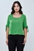 Blusa Básica Amarração Mangas Verde