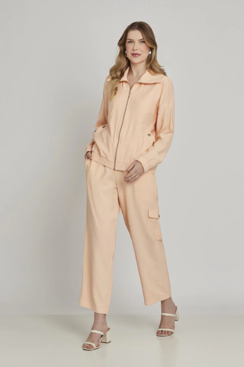 Calça Com Elástico Salmom