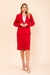 Blazer vermelho alfaiataria sem gola da marca rubinella