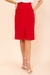 Saia Midi Lápis Vermelho
