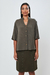 Blusa Versalhes Babados Nas Mangas Militar