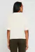 Blusa Básica Decote V Manga Efeito Dobrada Crú - Rubinella