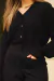 Camisa Versalhes Detalhe Ombro Preto - Rubinella