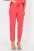 Calça básica essencial na cor coral com detalhe de amarração na cintura.