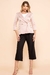 blazer nude com botões alfaiataria