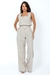 Calça Pantalona Alfaiataria Areia - comprar online