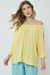 Blusa Franzida Amarelo Claro