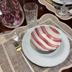 Bowl Stripe Rosa na internet