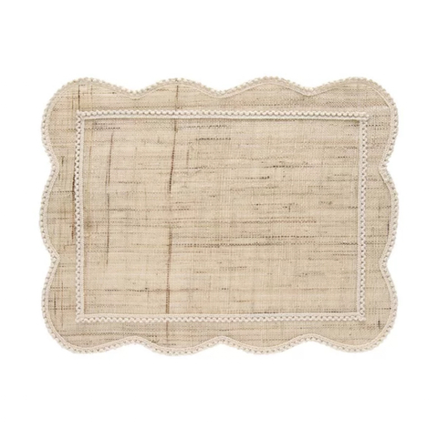 Jogo Americano Lagoa – Fibra Natural de Rami com Borda em Renda - comprar online