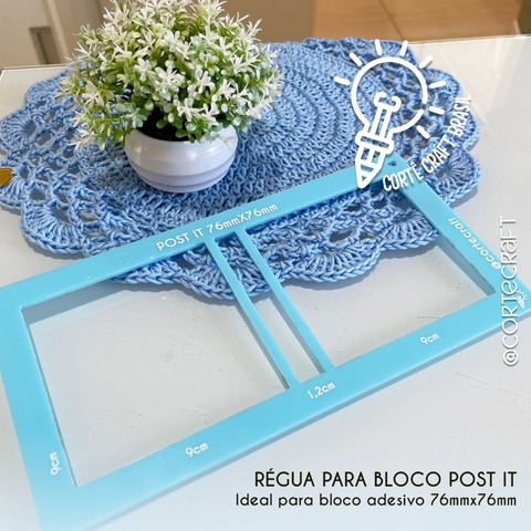 Régua bloquinho Post It 7,6x7,6cm
