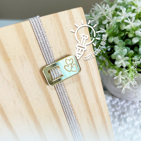 Passantes (10 und) - 3 corações (modelo bandeirinha)