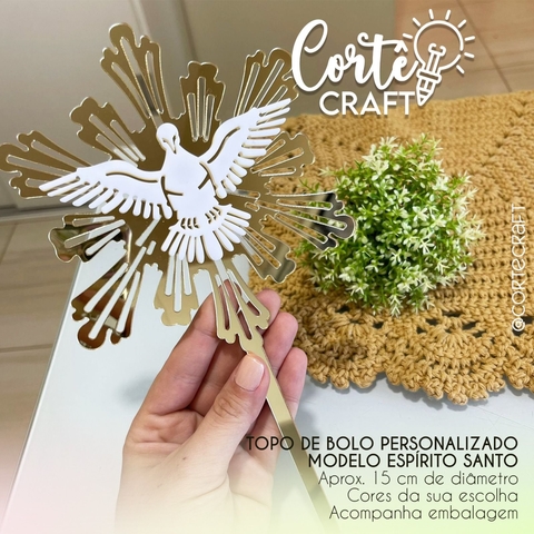 Topo de bolo Espírito Santo 15 cm