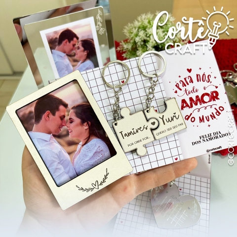 Polaroid MDF Chaveiro quebra-cabeça