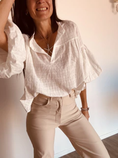 7019 blusa lino - tienda online