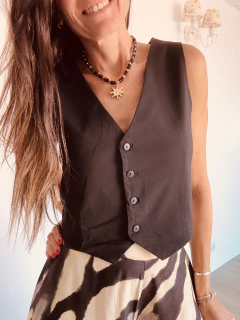 7036 chaleco bengalina negro