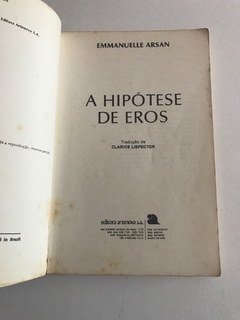 ARSAN, EMMANUELLE. A hipótese de Eros. - comprar online