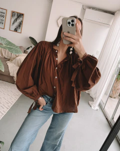 Camisa Rachel Choco - comprar online