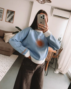 Imagen de Sweater Oid Mortales Celeste