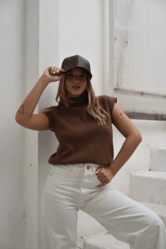 Gorra Ecocuero Choco - LUPITA
