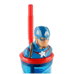 Vaso Infantil 3D CAPITAN AMERICA con Sorbete - 360ml - comprar online