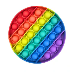 Imagen de Pop It Circular Arcoiris Fidget Toy - Juguete Antiestrés Didáctico